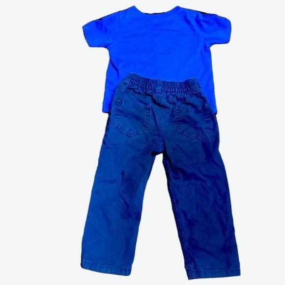 Garanimals Blue Short Sleeve T-Shirt & Carter’s 100% Cotton Slacks Size 24 M - Picture 2 of 10